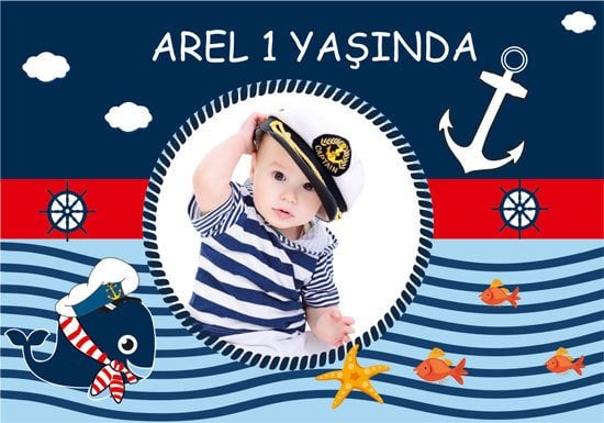 Denizci 2 Temalı Kişiye Özel Magnet 10 Adet