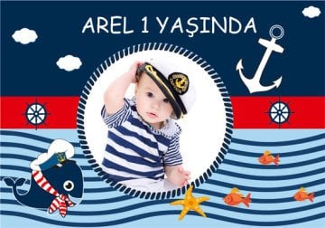 Denizci 2 Temalı Kişiye Özel Magnet 10 Adet