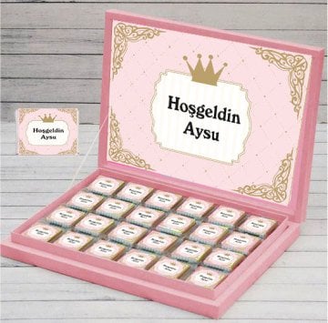 Prenses Temalı Kişiye Özel Çikolata