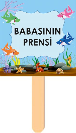 Sevimli Köpek Balığı Temalı Konuşma Balonu 1