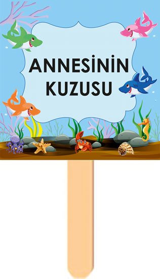 Sevimli Köpek Balığı Temalı Konuşma Balonu 2