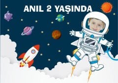 Uzay Temalı Kişiye Özel Magnet 10 Adet