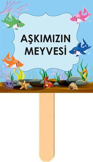 Sevimli Köpek Balığı Temalı Konuşma Balonu 5