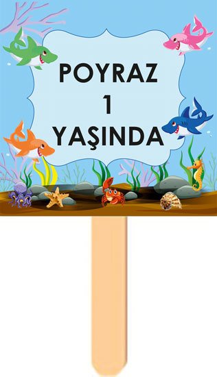 Sevimli Köpek Balığı Temalı Konuşma Balonu 9