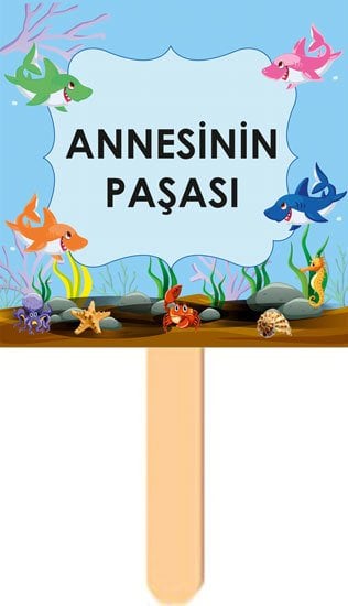 Sevimli Köpek Balığı Temalı Konuşma Balonu 11