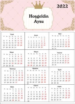 Prenses Temalı Kişiye Özel Takvim Magnet 4 Adet
