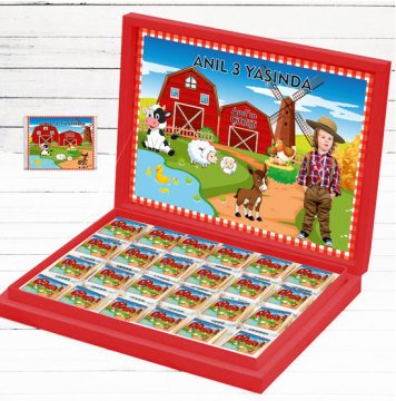 Çiftlik Temalı Kişiye Özel Çikolata