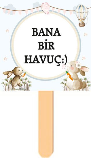 Tavşan Temalı Diş Buğdayı Konuşma Balonu 3