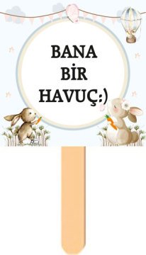 Tavşan Temalı Diş Buğdayı Konuşma Balonu 3