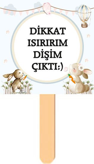 Tavşan Temalı Diş Buğdayı Konuşma Balonu 5