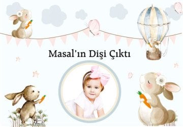 Tavşan Diş Buğdayı Temalı Kişiye Özel Afiş