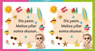 Yaz Temalı Kişiye Özel Hatıra Kartı 6 Adet