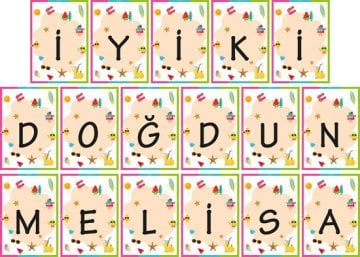 Yaz Temalı Kişiye Özel Asma Bayrak Afiş 4 Metre