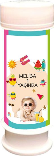 Yaz Temalı Kişiye Özel Köpük 6 Adet