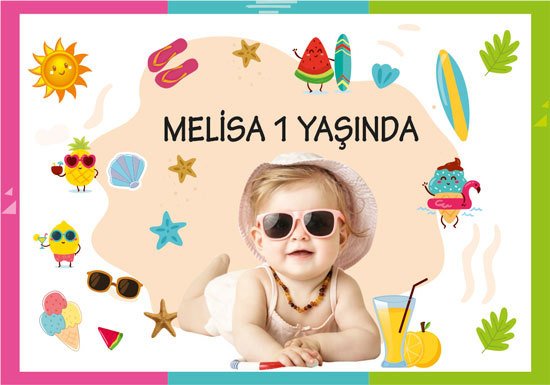 Yaz Temalı Kişiye Özel Magnet 10 Adet