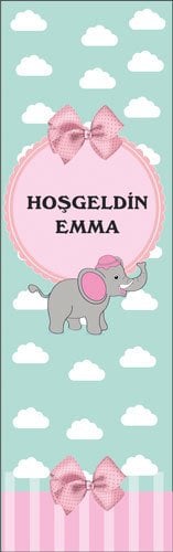 Fil Temalı Kişiye Özel Kitap Ayracı 6 Adet