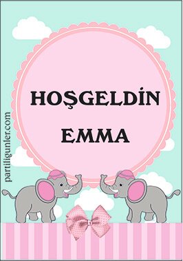 Fil Temalı Kişiye Özel Magnet 10 Adet