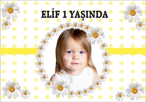 Papatya 2 Temalı Kişiye Özel Magnet 10 Adet