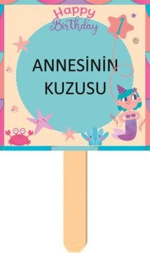 1 Yaş Kız Temalı Parti Konuşma Balonu 7