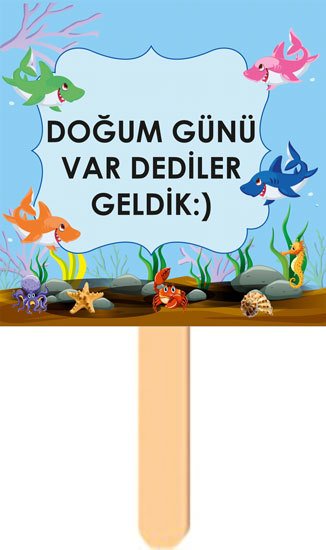 Sevimli Köpek Balığı Temalı Konuşma Balonu 13