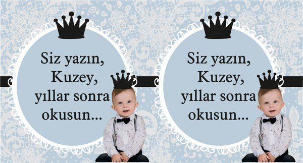 Prens 1 Temalı Kişiye Özel Hatıra Kartı 6 Adet
