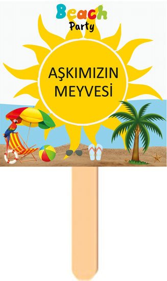 Beach Party Temalı Konuşma Balonu 5
