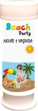 Beach Party Temalı Kişiye Özel Köpük 6  Adet