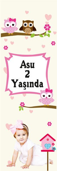 Baykuş Temalı Kişiye Özel Kitap Ayracı 6 Adet