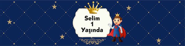 Prens 2 Temalı Kişiye Özel Peçete Sargısı 6 Adet