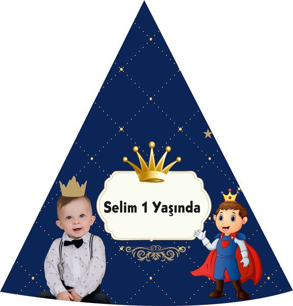 Prens 2 Temalı Kişiye Özel Şapka 6 Adet