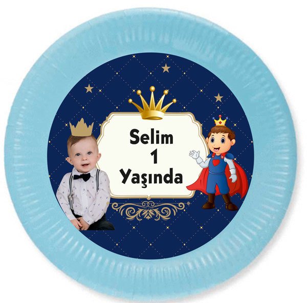 Prens 2 Temalı Kişiye Özel Tabak 6 Adet