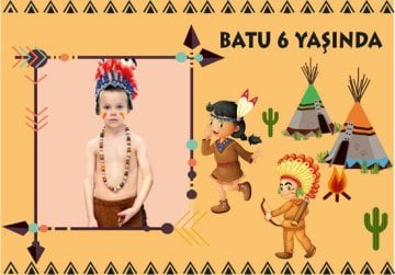 Kızılderili Temalı Kişiye Özel Magnet 10 Adet