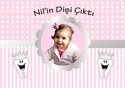 Diş Buğdayı Kız Kişiye Özel Amerikan Servisi 6 Adet