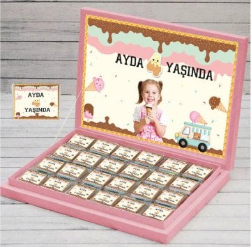 Dondurma Temalı Kişiye Özel Çikolata