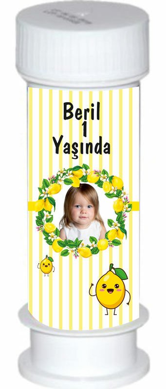 Limon Temalı Kişiye Özel Köpük 6 Adet