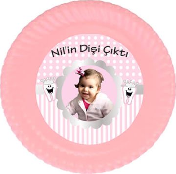 Diş Buğdayı Kız Kişiye Özel Tabak 6 Adet