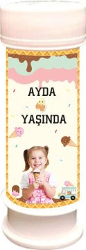 Dondurma Temalı Kişiye Özel Köpük 6 Adet