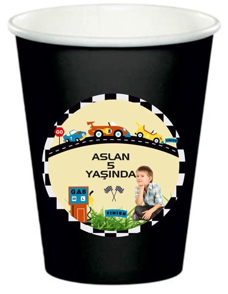 Ralli Yarışı Temalı Kişiye Özel Bardak 6 Adet