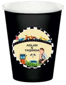 Ralli Yarışı Temalı Kişiye Özel Bardak 6 Adet