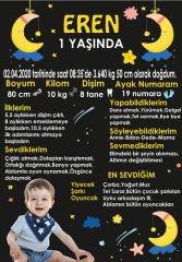 Aydede 2 Temalı Kişiye Özel Anı Panosu 42 cm