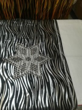 Zebra Desenli Saten Ranner