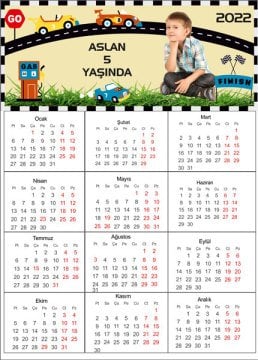 Ralli Temalı Kişiye Özel Takvim Magnet 4 Adet