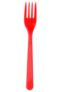 Kırmızı Plastik Çatal 25 Adet
