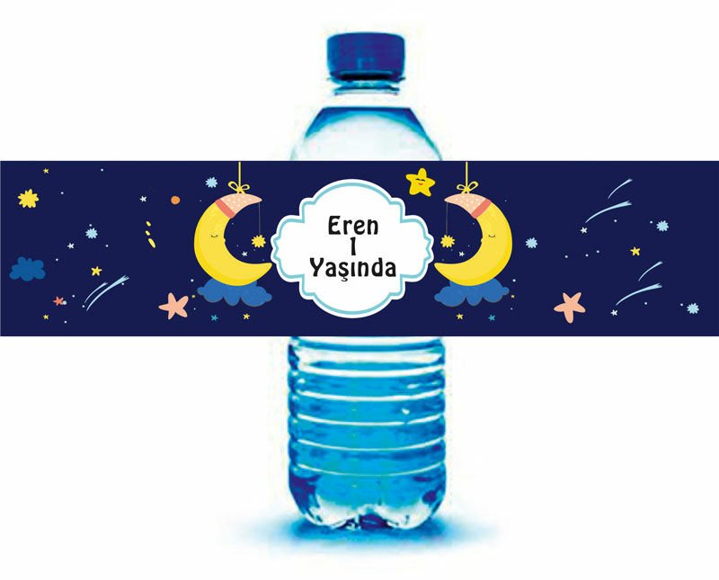 Aydede 2 Temalı Kişiye Özel Su Şişesi Sargısı 6 Adet