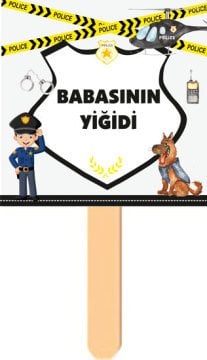 Polis Temalı Kişiye Özel Konuşma Balonu 3