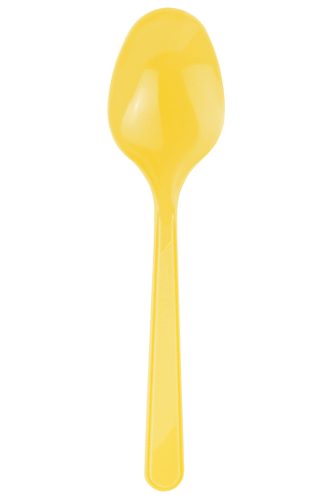 Sarı Plastik Kaşık 25 Adet