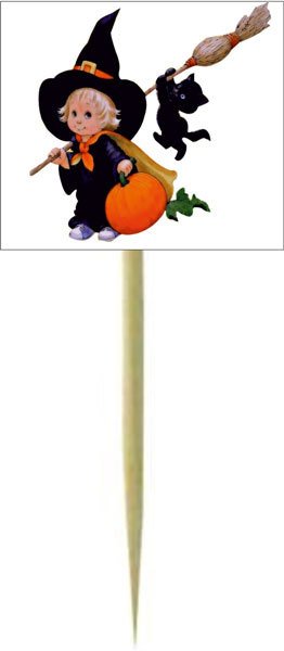 Minik Cadı Kişiye Özel Küçük Kürdan 4  12 Adet