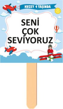 Pilot Temalı Kişiye Özel Konuşma Balonu 11