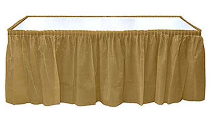 Altın Gold Plastik Masa Eteği