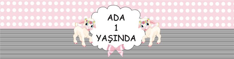 Kuzu 2 Temalı Kişiye Özel Peçete Sargısı 6 Adet